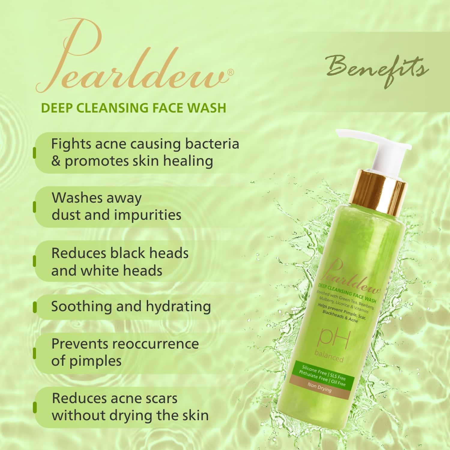 Buy PEARLDEW DEEP CLEANSING FACE WASH 100 ML NEEM & ALOE VERA