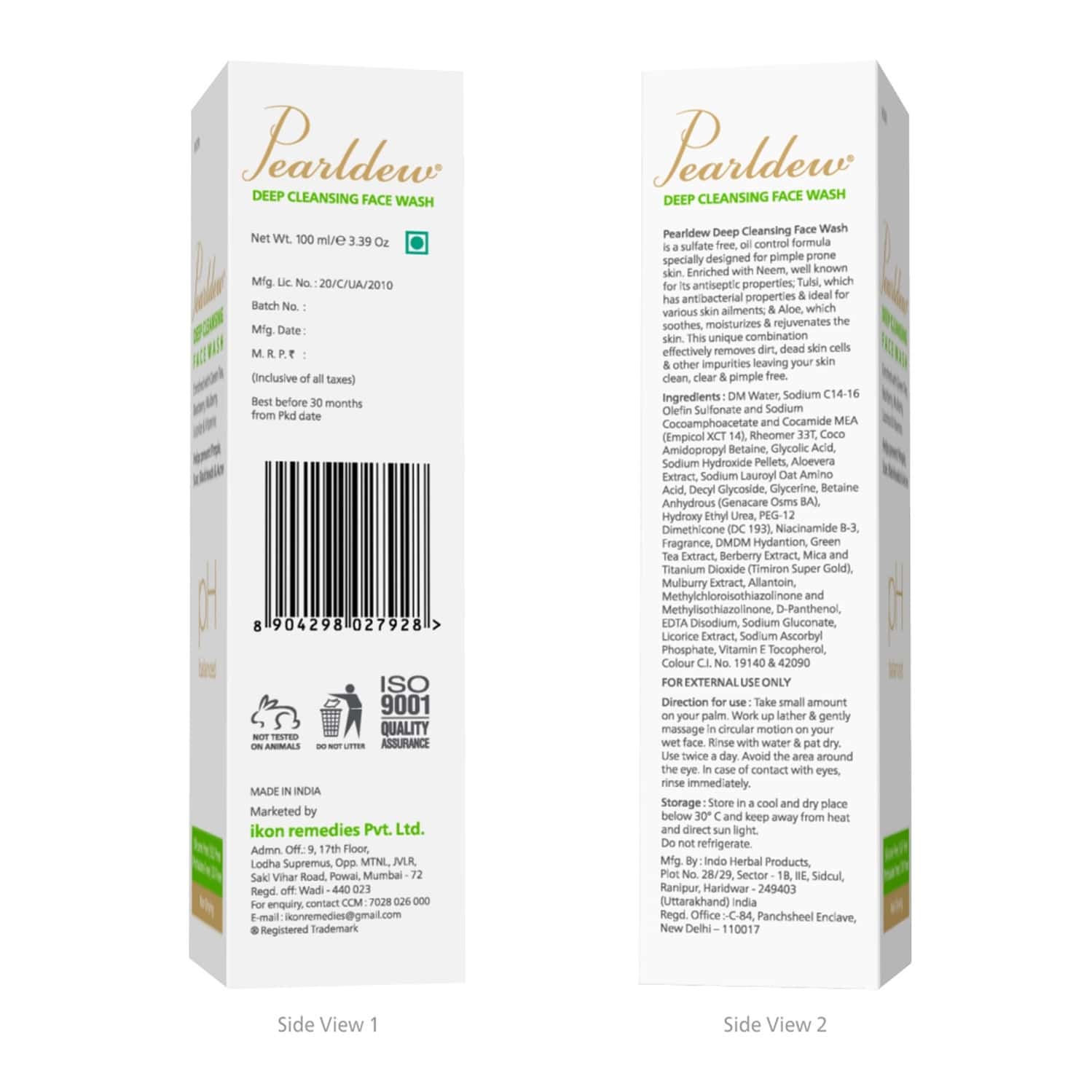 Buy PEARLDEW DEEP CLEANSING FACE WASH 100 ML NEEM & ALOE VERA