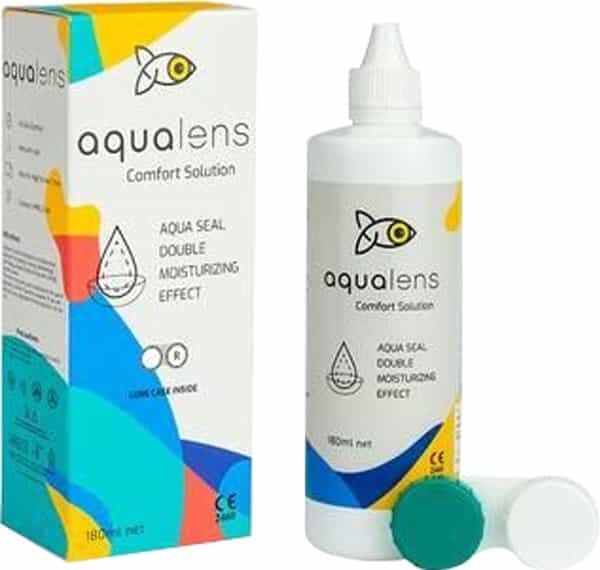 Aqualens Comfort Contact Lens Solution Bottle Of 180 Ml (Lens Case Free)