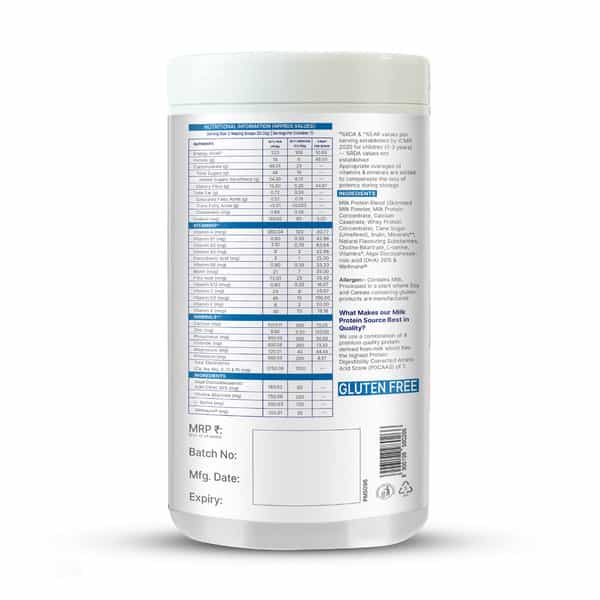Gritzo Supermilk Growth (2-6Y Boy & Girl) | 6G Protein Powder (Creamy Vanilla | 400G)