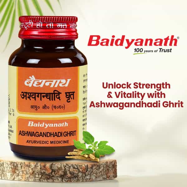 Baidyanath Ayurved Ashwagandhadi Ghrit 100G | Stress & Vitality Support