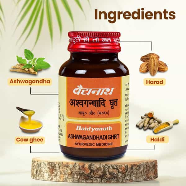 Baidyanath Ayurved Ashwagandhadi Ghrit 100G | Stress & Vitality Support