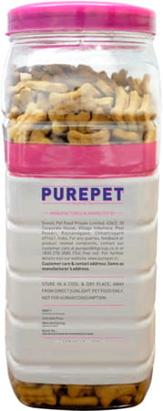 Purepet Dog Biscuit Treats Mutton Flavour 800Gm Pack | All Life Stages