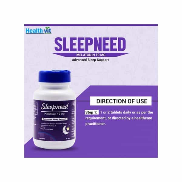 Healthvit Sleepneed Melatonin 3Mg Advanced Sleep Support - 60 Tablets