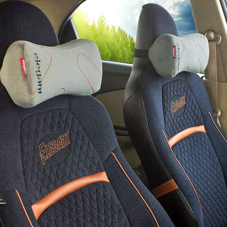 Elegant Fur Memory Foam Neck Support Pillow (Set Of 2) Grey