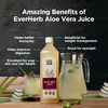 Everherb Aloe Vera Juice With Pulp - Rejuvenates Skin & Hair - 1l Bottle (By Pharmeasy)