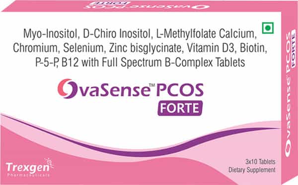 Trexgen Ovasense Pcos Forte Myo-Inositol D-Chiro Inositol Tablets - 30 Tablets