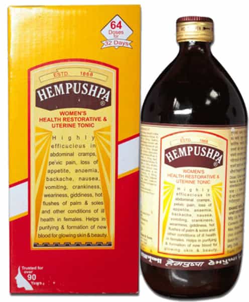 Hempushpa | Womens Health Restorative Tonic | Bottle 454 Ml With Hemtab 64 Tablet For 32 Days