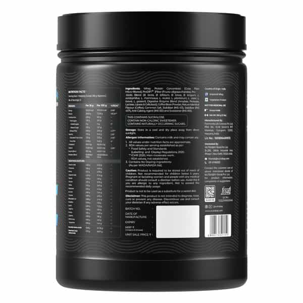 Nutrabay Bioabsorb Whey Protein Powder | Prodifi Blend | 26G Per Scoop | Dalgona Coffee - 500G