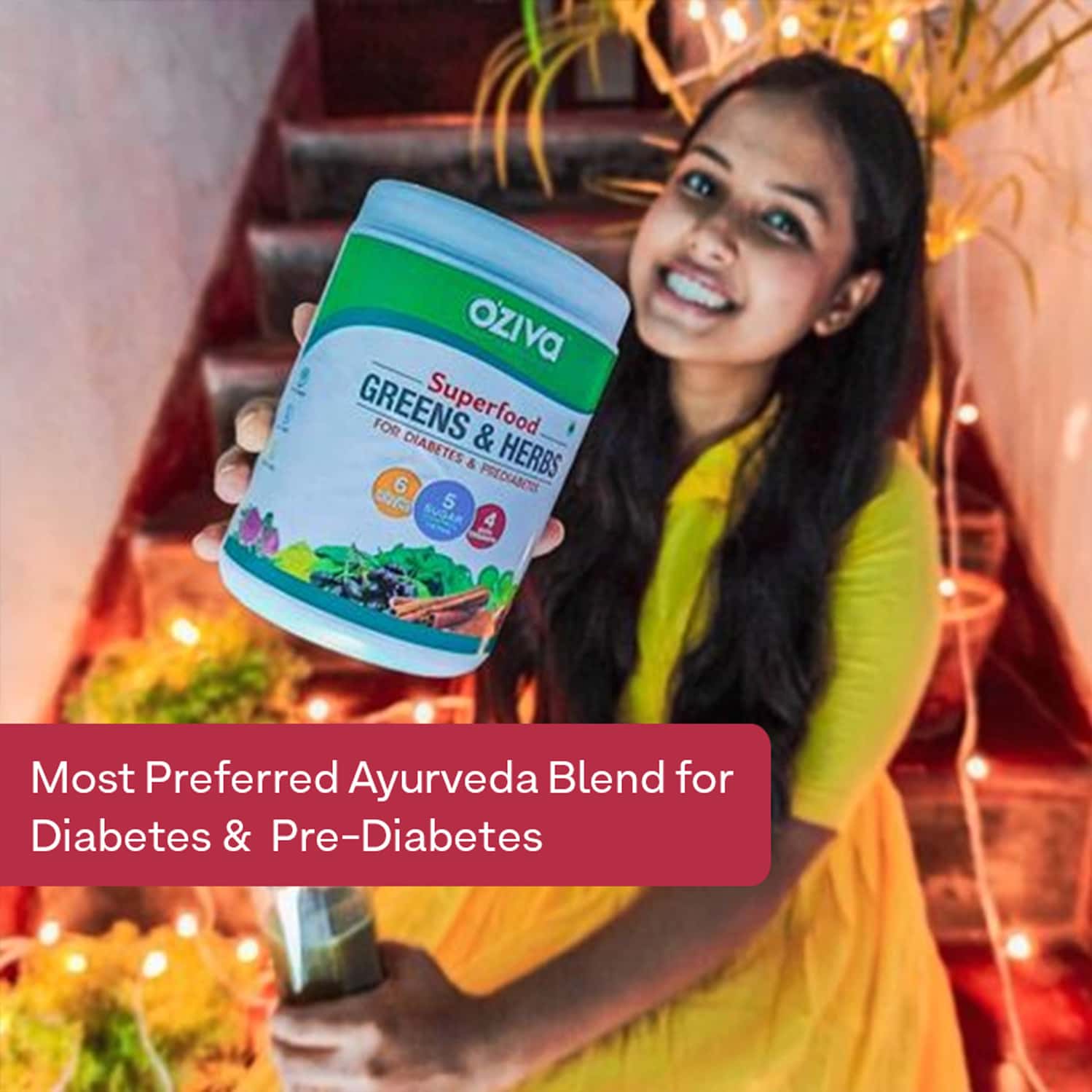 Buy OZIVA SUPERFOOD GREENS & HERBS FOR DIABETES & PREDIABETES 250G