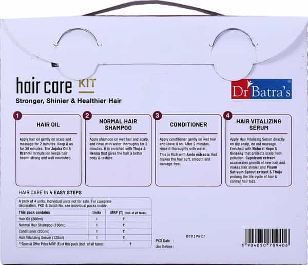 Dr Batra's Hair Care Kit Stronger Shinier & Healthier Hair - 715 Ml