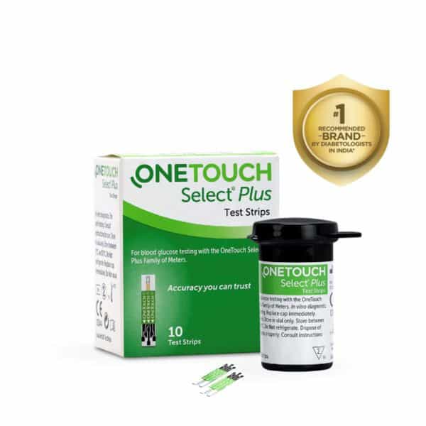 Onetouch Select Plus Test Strips | Pack Of 10 Strips | For Use With Onetouch Select Plus Simple