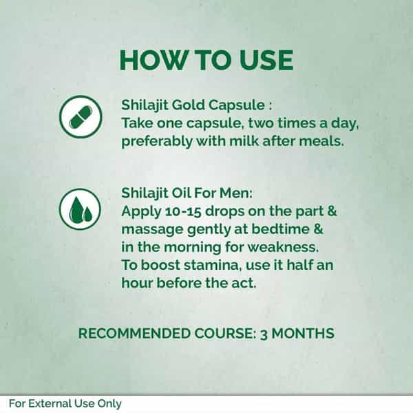 Dr. Vaidya's Shilajit Gold (30 Capsules) And Shilajit Oil For Extra Power - Pack Of 1
