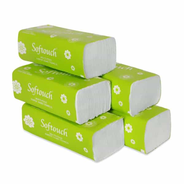Softouch M Fold Paper Napkin (130 Sheet Per Pack) Set Of 5 (650 Sheet)