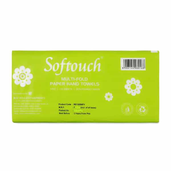 Softouch M Fold Paper Napkin (130 Sheet Per Pack) Set Of 5 (650 Sheet)