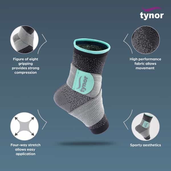 Tynor Ankle Binder Urbane Grey Xl 1 Unit