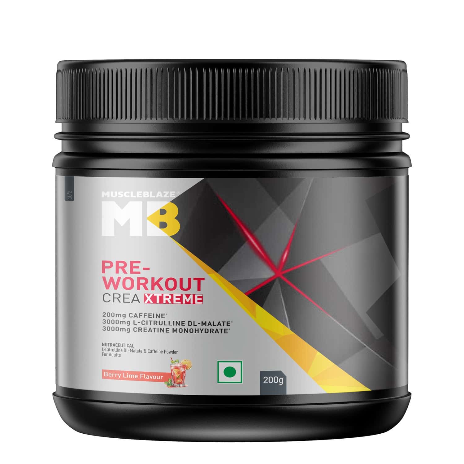 Muscleblaze Pre Workout Crea-xtreme (berry Lime | 200g | 20 Servings)