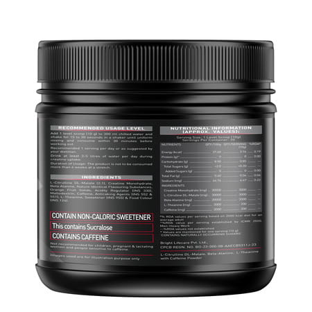 Muscleblaze Pre Workout Crea-Xtreme (Berry Lime | 200G | 20 Servings)