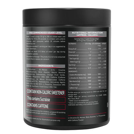 Muscleblaze Pre Workout Crea-Xtreme (Berry Lime | 200G | 20 Servings)