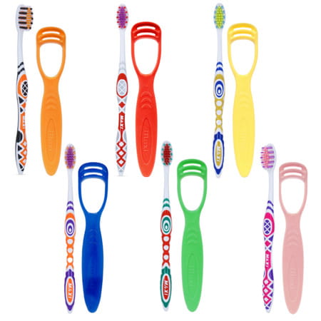 Maxi Style Toothbrush & Tongue Cleaner-Oral Hygiene Kit (Pack Of 6)