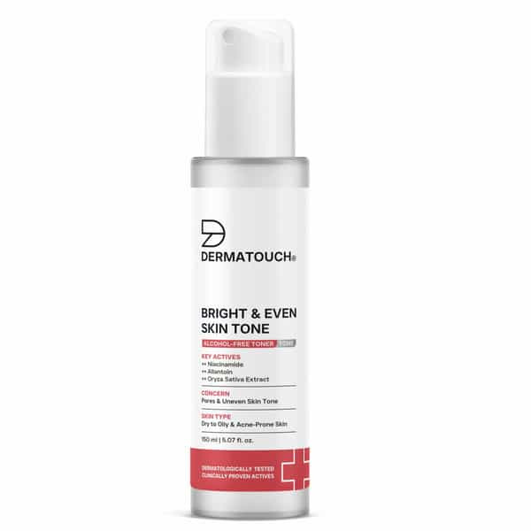 Dermatouch Bright & Even Skin Tone Alcohol Free Toner With 3% Niacinamide | All Skin Types 150Ml