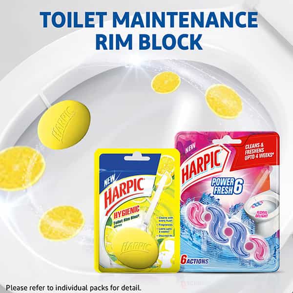 Harpic Hygienic Citrus Toilet Block  Packet Of 26 G