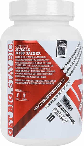 In2 Muscle Mass Gainer 1Kg Bulk Up With 3G Creatine Rich Chocolate 10 Servings