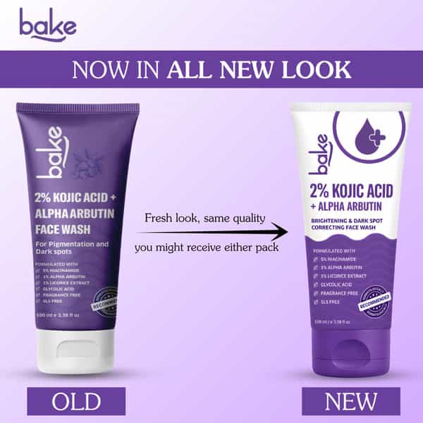 Bake 2% Kojic Brightening Face Wash With Arbutin & Niacinamide (100Ml)