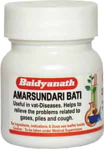Baidyanath Asli Ayurved Amarsundari Bati | Natural Constipation Relief Digestion - 40n (pack Of 3)
