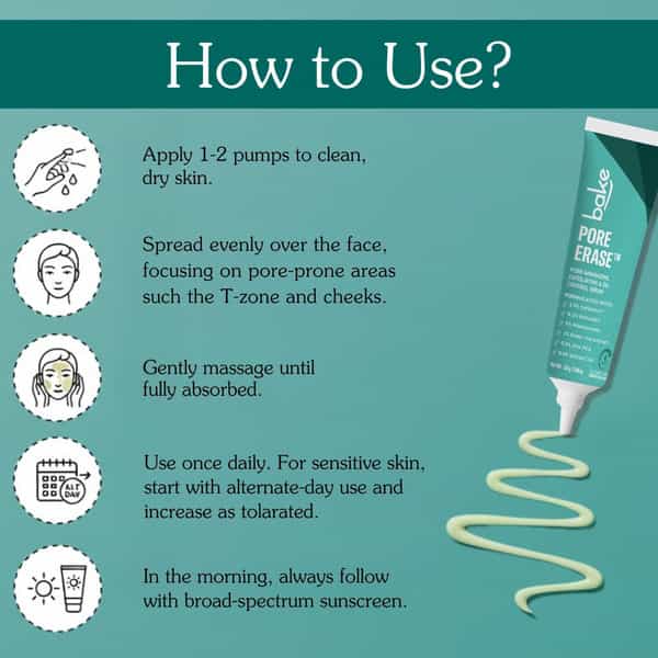 Bake Pore Minimizing Face Serum With Niacinamide For Clear Pores & Uneven Skin Texture-30Ml