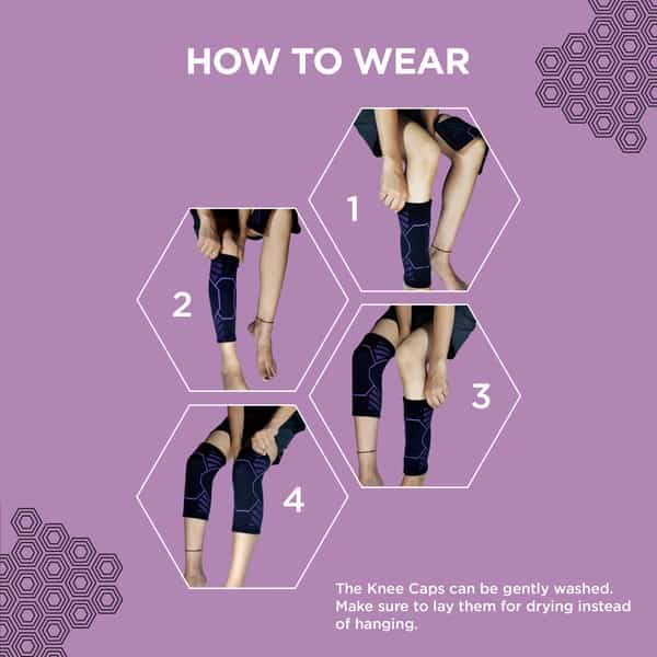 Truhabit Knee Caps For Women (Xl) Knee Support For Gym Squats | Pain Relief | Sports Workout