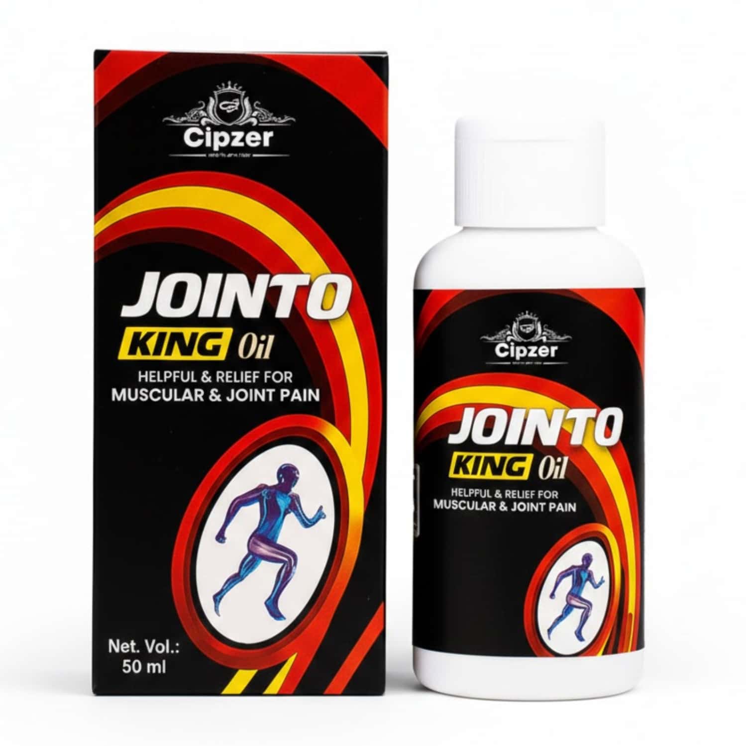 Cipzer Jointo King Oil 50ml | Ayurvedic Arthritis Relief For Joint| Back & Knee Pain