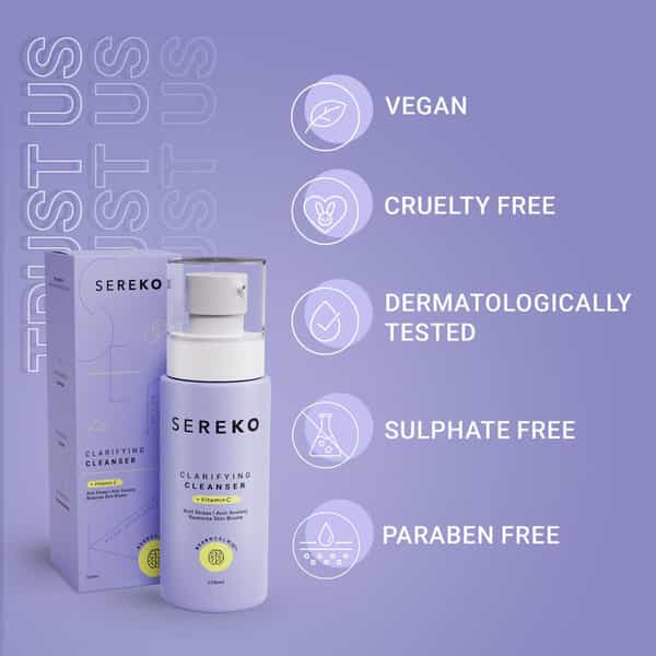 Sereko Vitamin C Glowing & Brightening For Acne | Dark Spots & Excess Oil Face Wash 100 Ml