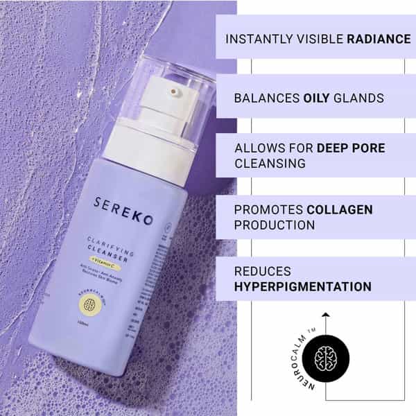 Sereko Vitamin C Glowing & Brightening For Acne | Dark Spots & Excess Oil Face Wash 100 Ml