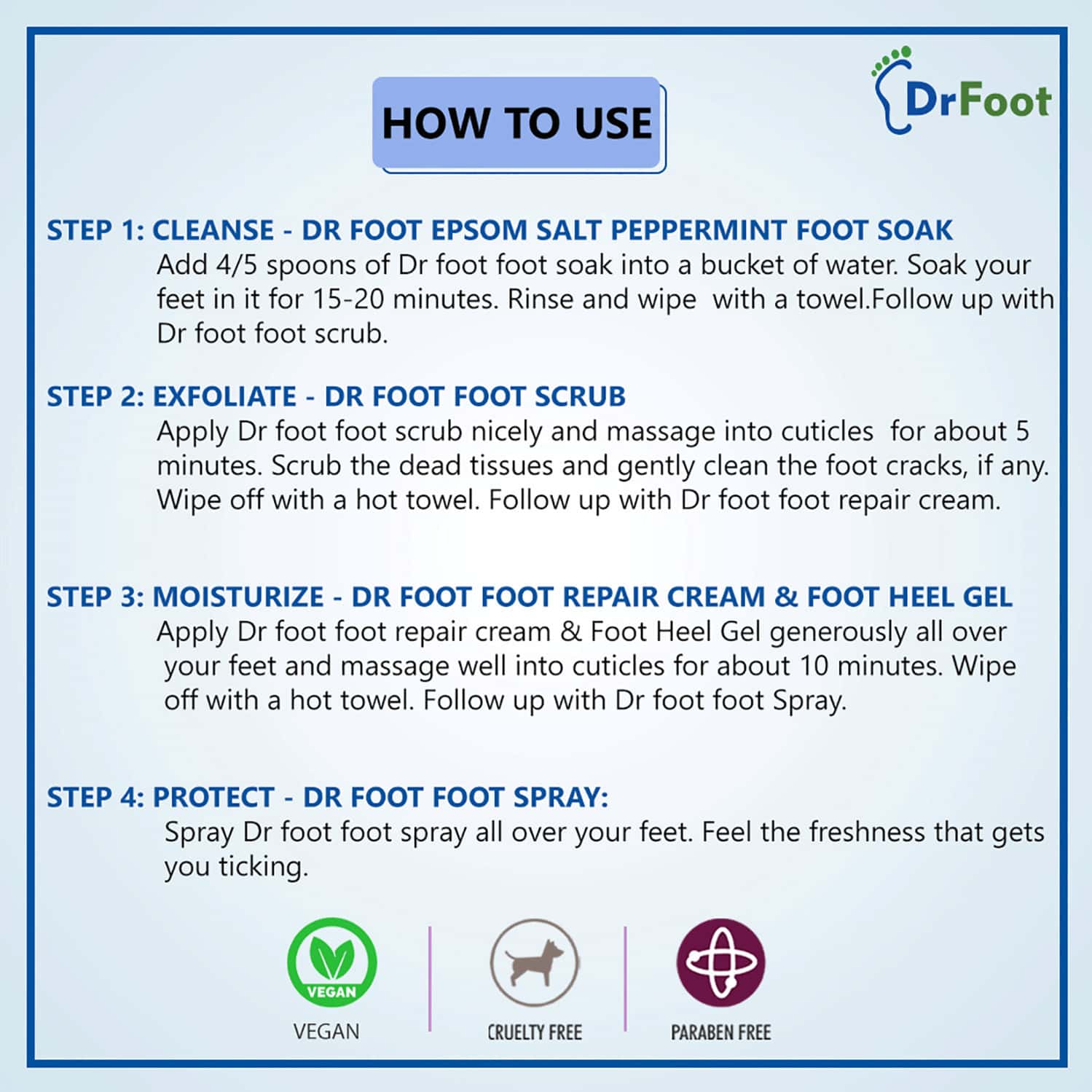 Buy DR FOOT CARE COMBO (CREAM + SCRUB +FOOT/SHOE DEODORANT SPRAY
