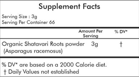 Naturz Ayurveda Organic Shatavari Powder - 200 Gms