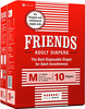 Friends Hospital Medium Adult Diapers Tape Style Waist: 27.56- 49.21 Inch
