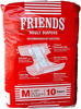 Friends Hospital Medium Adult Diapers Tape Style Waist: 27.56- 49.21 Inch