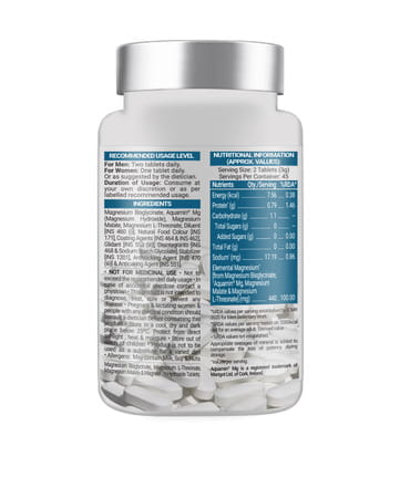 Muscleblaze Magnesium Glycinate 2000Mg (440Mg Elemental Magnesium) | 90 Tablets