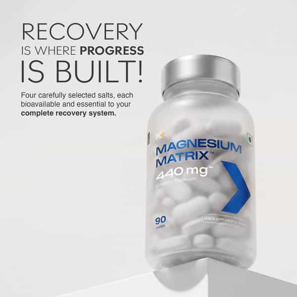 Muscleblaze Magnesium Matrix (90 Tablets) 440Mg Elemental Magnesium | Support Performance | Recovery