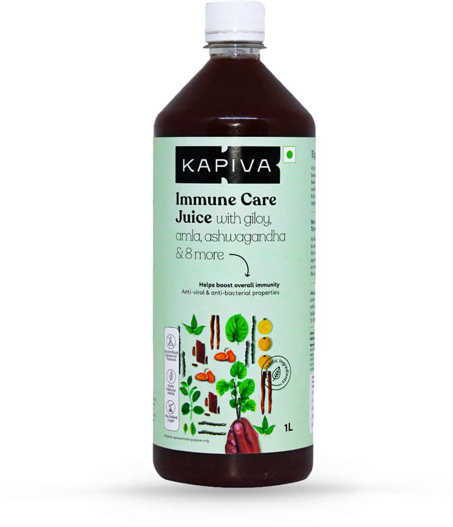 Kapiva Immune Care Juice 1l | Enriched With Amla - Giloy - Ashwagandha - And 8 More Herbs