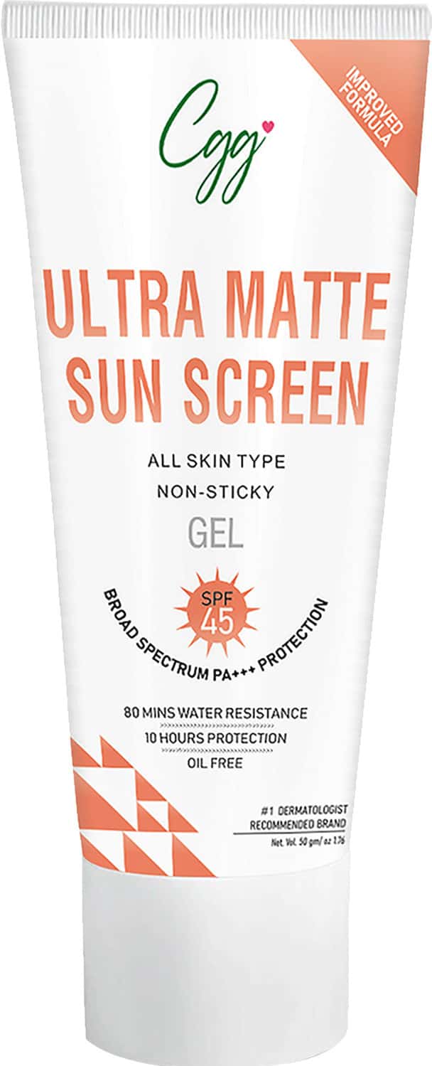 Cgg Cosmetics Ultra Matte Sunscreen Gel Spf 45 Broad Spectrum Pa+++ Protection - 50gm