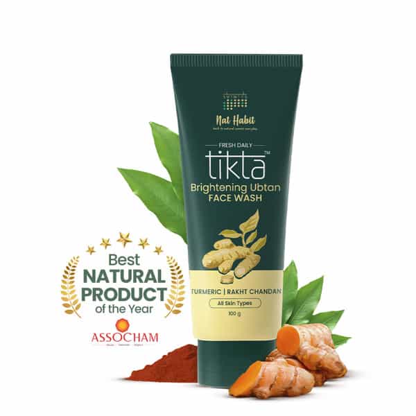 Nat Habit Skin Brightening For Women & Men De Tan Ubtan Face Wash (100G)