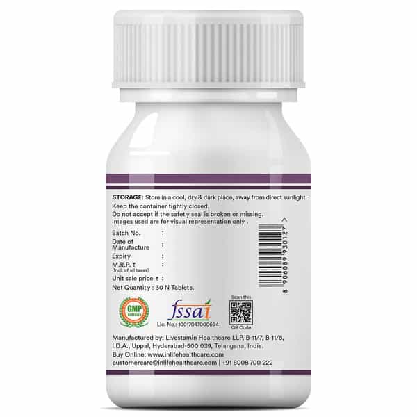 Inlife Coenzyme Q10 100Mg Heart Health & Cellular Energy - 30 Tablets