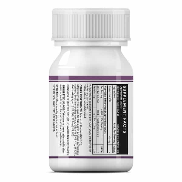 Inlife Coenzyme Q10 - 100 Mg (Ubiquinone) 30 Chewable Tablets