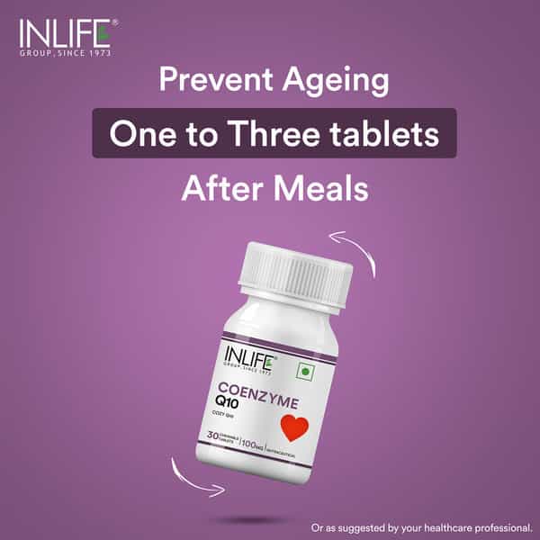 Inlife Coenzyme Q10 - 100 Mg (Ubiquinone) 30 Chewable Tablets