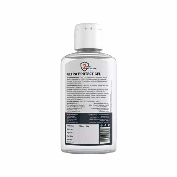 Dr Rhazes Ultra Protect Gel  Hand Sanitizer (2 Hour Protection) Bottle Of 100 Ml