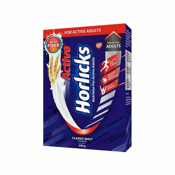 Active Horlicks Classic Malt Nutrition Drink Refill Of 500 G