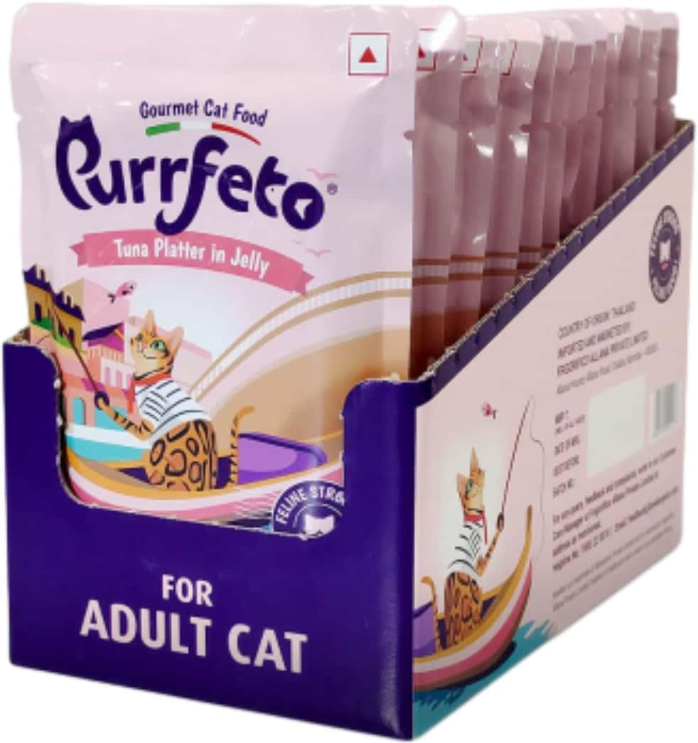 Purrfeto Adult Wet Cat Food | Tuna Platter In Jelly |80 Gms (pack Of 12)