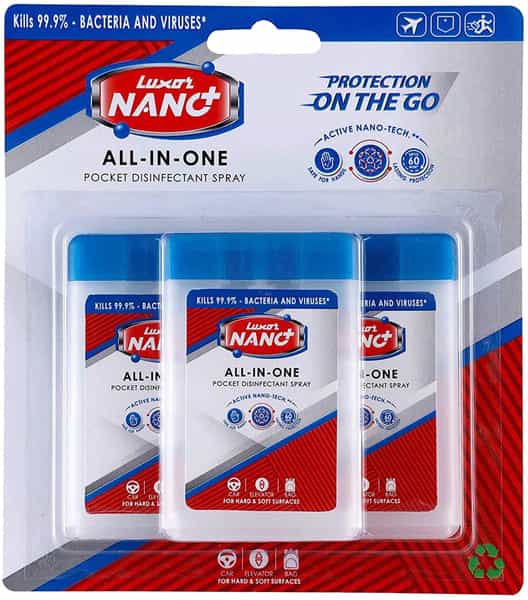 Luxor Nano All-In-One Pocket Disinfectant Spray - Pine Fresh- 54 Ml ( 18 Ml X3 )
